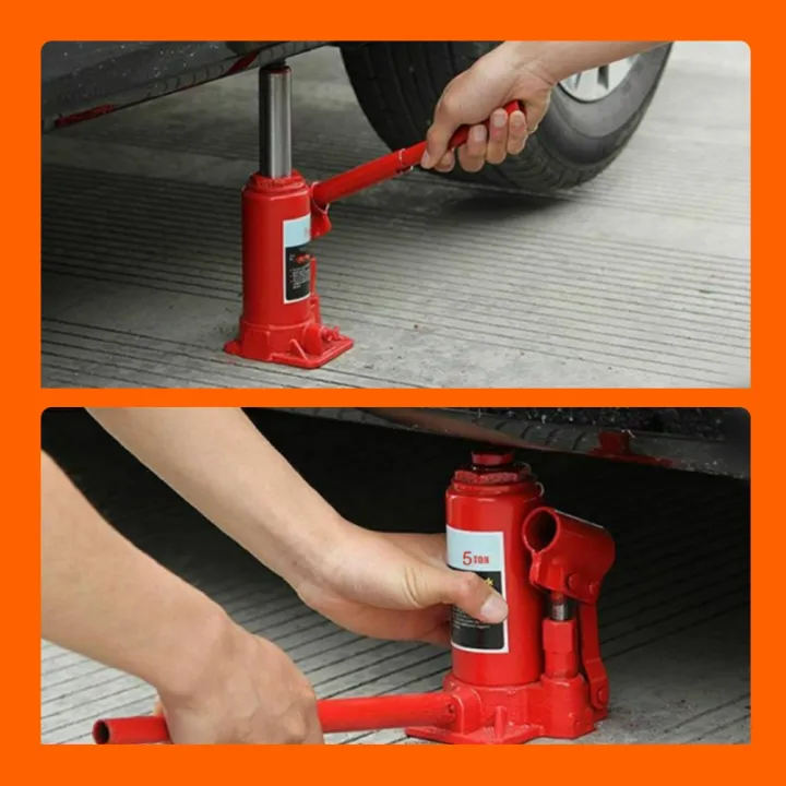 MANSOON 5T 10T Portable Heavy Duty Hydraulic Floor Bottle Jack Automotive Car Van Truck SUV Emergency Kit Set