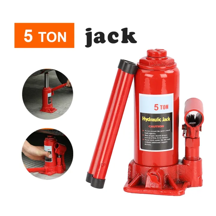 MANSOON 5T 10T Portable Heavy Duty Hydraulic Floor Bottle Jack Automotive Car Van Truck SUV Emergency Kit Set