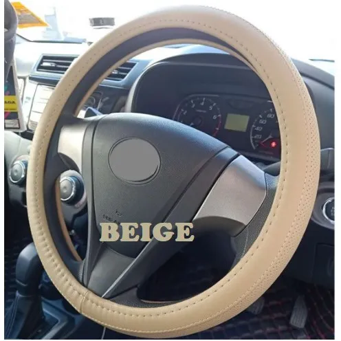 38CM Cover Steering Durable PU Leather Car Auto Steering Wheel Cover 14'' 380MM All Seasons Fit
