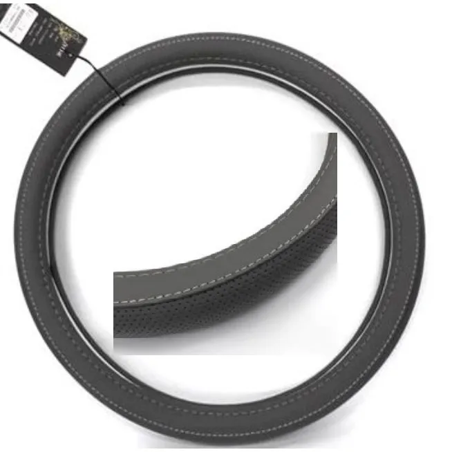 38CM Cover Steering Durable PU Leather Car Auto Steering Wheel Cover 14'' 380MM All Seasons Fit