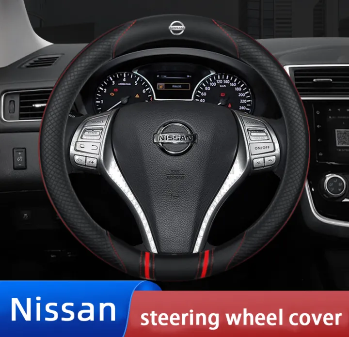 No Smell Thin All Nissan Car Steering Wheel Cover Penutup Stereng Almera Livina Sylphy Teana Juke Xtrail Terra Navara Rogue Latio