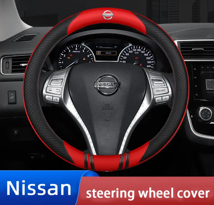 No Smell Thin All Nissan Car Steering Wheel Cover Penutup Stereng Almera Livina Sylphy Teana Juke Xtrail Terra Navara Rogue Latio