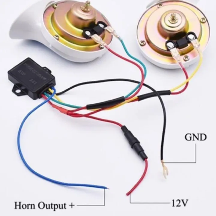 2Pc Car Horn Music Loud 12v BM Horn Snail Horn Air Honk Motorcycle
