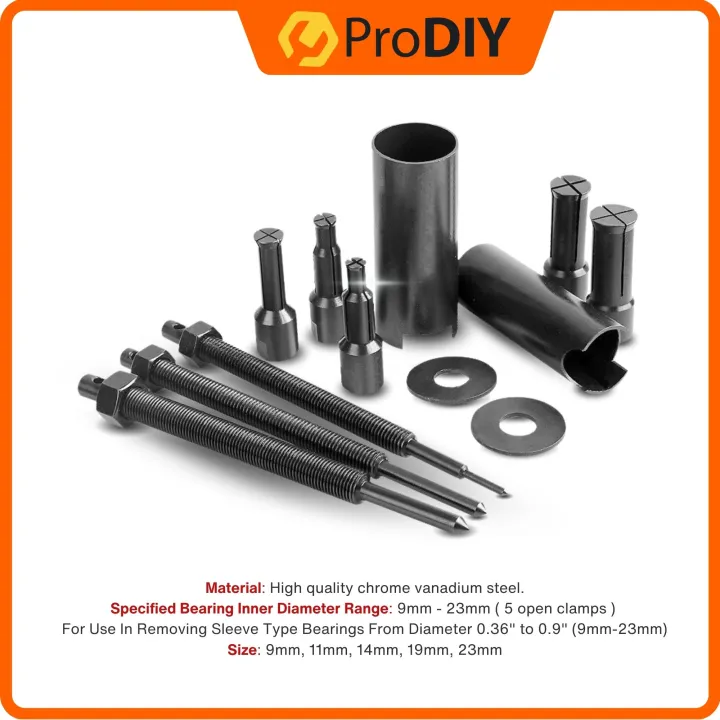 PRODIY MT-668 8PCS Motorcycle Bearing Puller Tools 9-23mm Inner Diameter Automotive Hand Tool Set Universal Repair Kits
