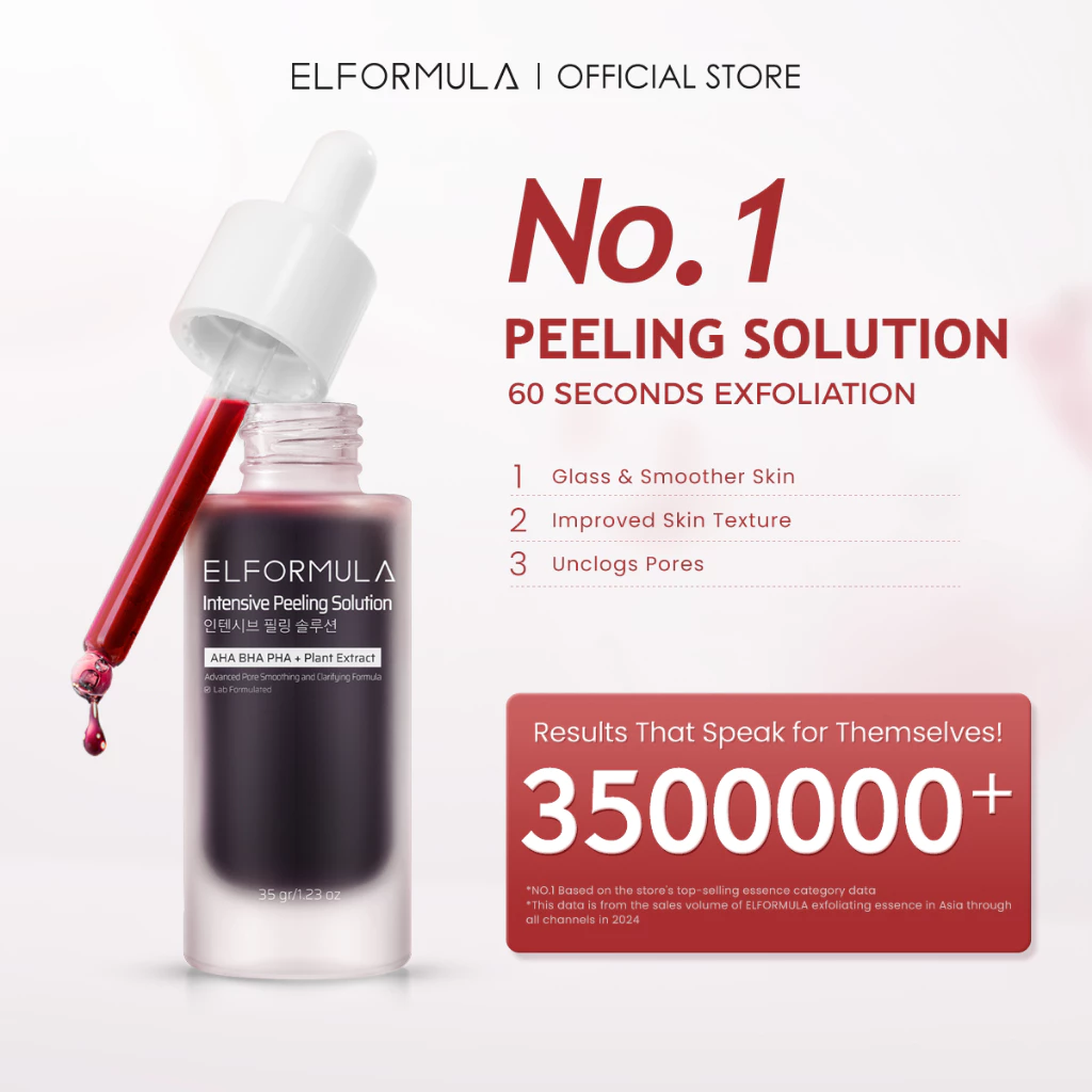 ELFORMULA Intensive Peeling Solution AHA BHA PHA Peeling Serum Exfoliating Dark Spot Whitening Brightening Treatment