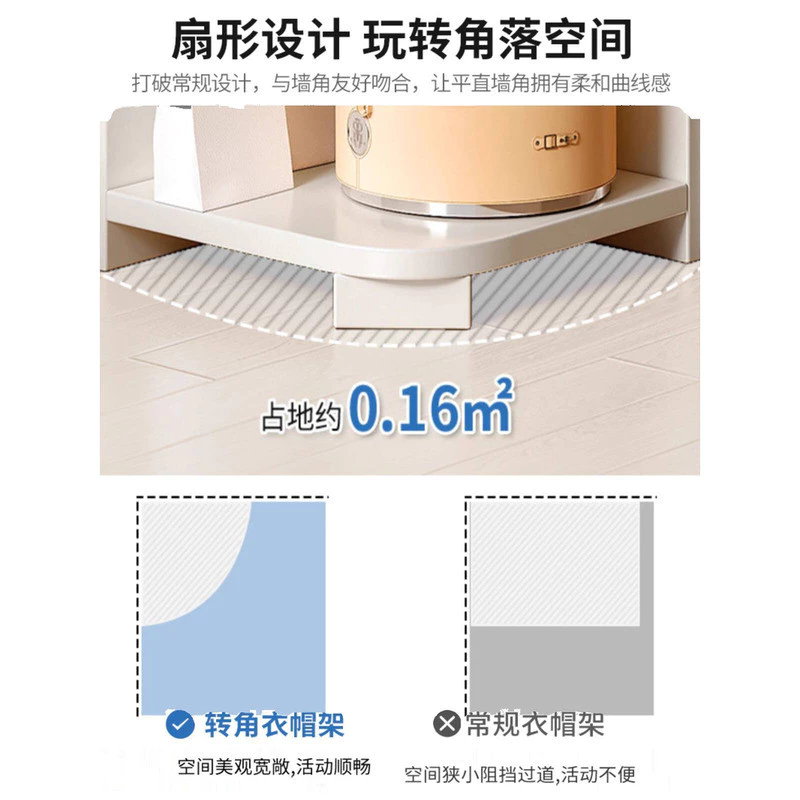 Corner Bookshelf Storage Rack Floor-standing Bedroom Living Room Narrow Corner Bookshelf Triangular Wall Corner Cabinet Storage Display Cabinet