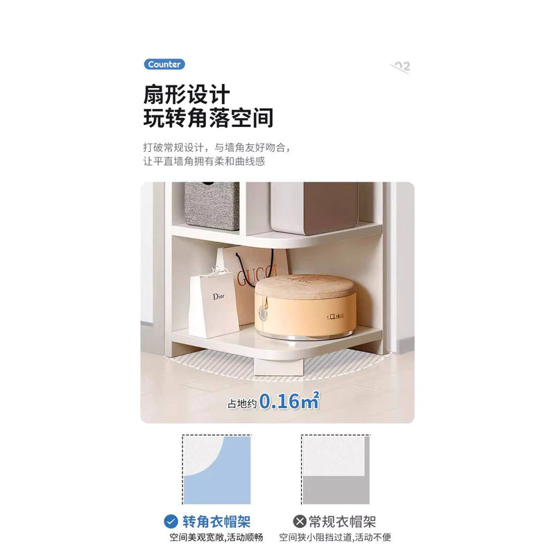 Corner Bookshelf Storage Rack Floor-standing Bedroom Living Room Narrow Corner Bookshelf Triangular Wall Corner Cabinet Storage Display Cabinet