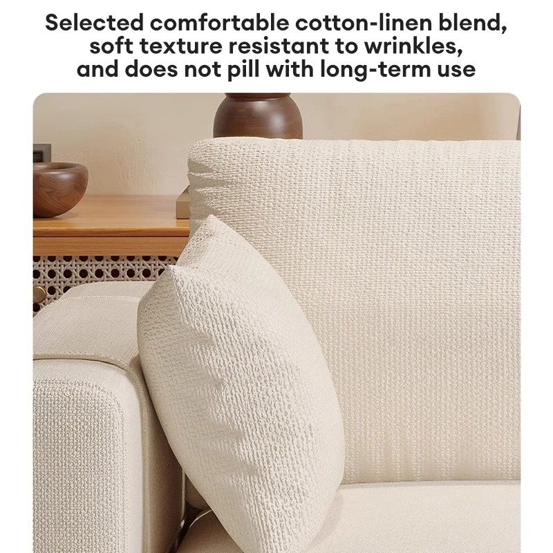 𝐁𝐌𝐙𝐀𝐑 Sofa Moden 1/2/3 Seater – Warna Beige & Grey, Bingkai Kayu Padu, Sarung Boleh Ditanggalkan