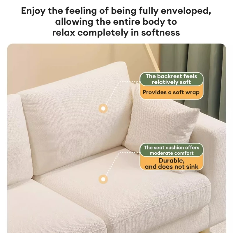 𝐁𝐌𝐙𝐀𝐑 Sofa Moden 1/2/3 Seater – Warna Beige & Grey, Bingkai Kayu Padu, Sarung Boleh Ditanggalkan