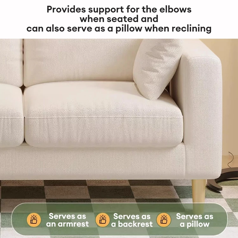 𝐁𝐌𝐙𝐀𝐑 Sofa Moden 1/2/3 Seater – Warna Beige & Grey, Bingkai Kayu Padu, Sarung Boleh Ditanggalkan