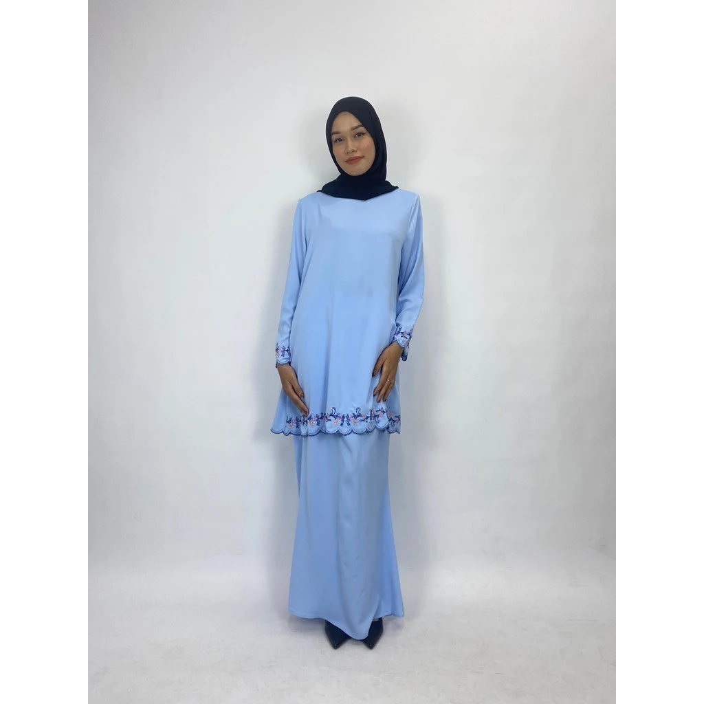 Bentop Baju Kurung Dewasa Modern Fit Series [1] Satin mix Set Fabric