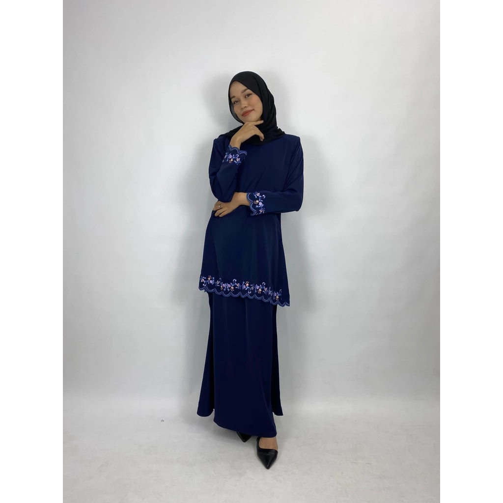 Bentop Baju Kurung Dewasa Modern Fit Series [1] Satin mix Set Fabric