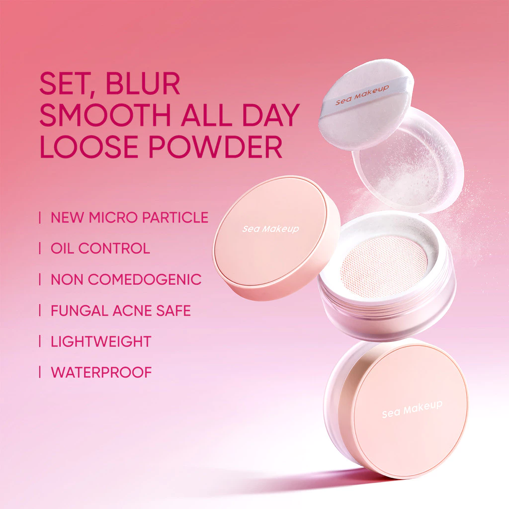 Air Setting Powder Loose Powder Oil Control Waterproof Sweatproof Concealer Powder 12g
