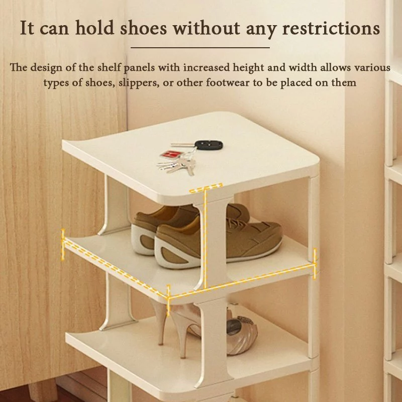 Shoe Rack Rak Kasut Berbilang Lapisan Multi-layer Folding Narrow Shoe Rack Plastic Simple Shoe Rack Organizer Shelf