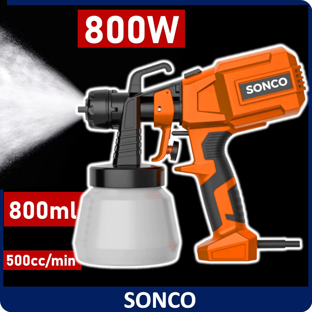 800W 800ml Electric Paint Sprayer Gun Airless Paint Machine Electric Handheld Spray Gun Paint Sprayers Mesin Pengecat