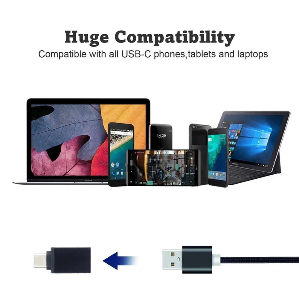 Type C USB C 3.1 Male To USB Female OTG Data Sync Adapter Converter Cable