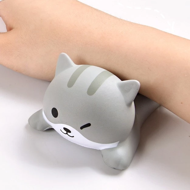 Cartoon Decoding Wrist Care Pad Mouse Pad Keyboard Pad Bracket 3D Creative Decompression Venting Toy PU Slow Rebound Sponge Wrist