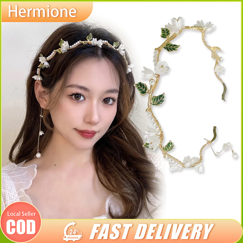 1Pc Headband Flower New Style Beads Tassel Wave Hair Band Woman Hair Accessories Chinese