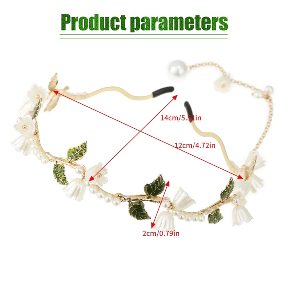 1Pc Headband Flower New Style Beads Tassel Wave Hair Band Woman Hair Accessories Chinese