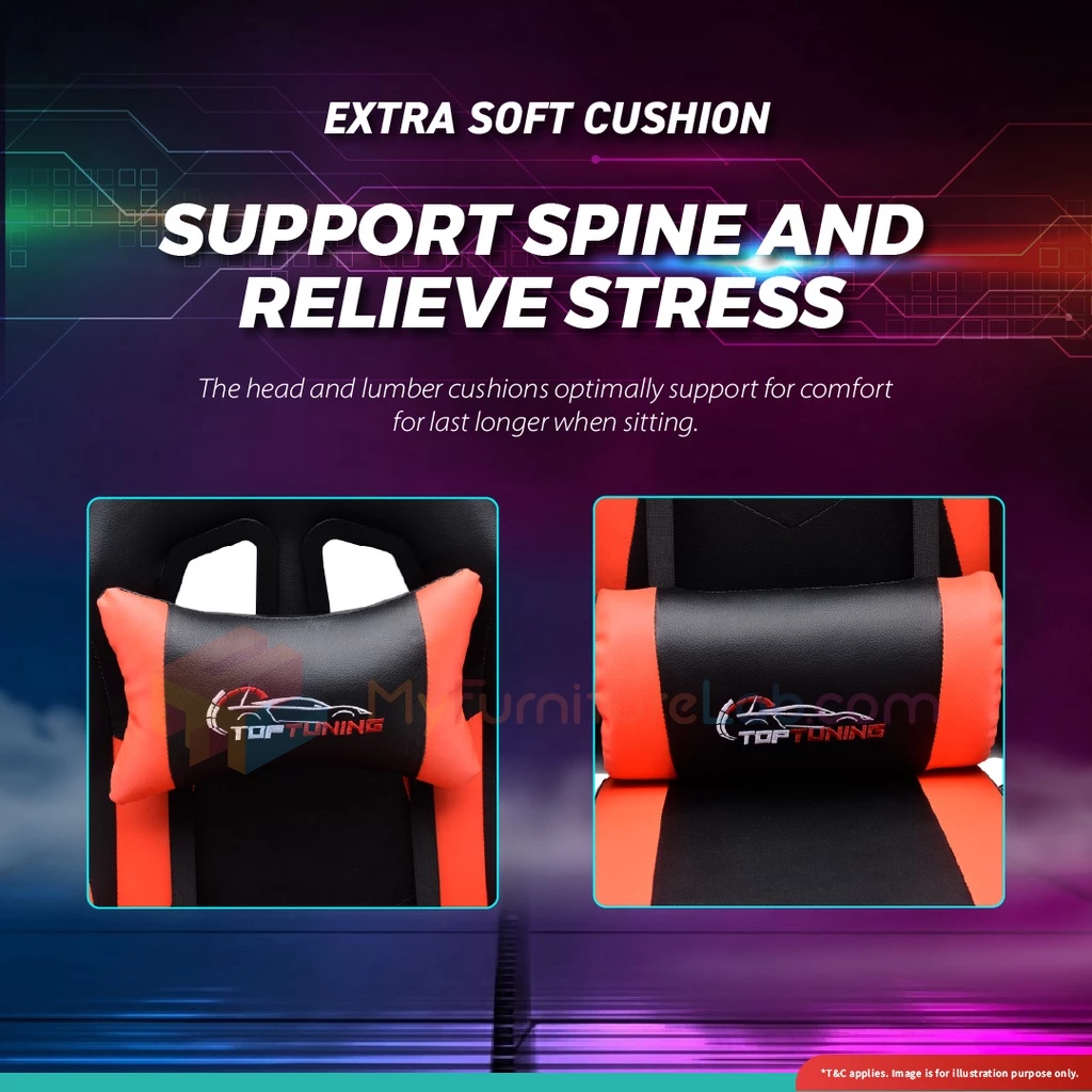 TOP TUNING GOLD Kerusi Gaming Kerusi Komputer Kerusi Pejabat Gaming Chair
