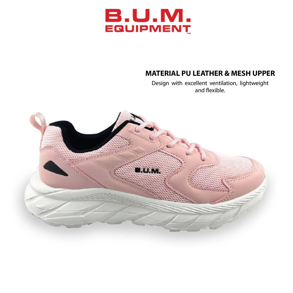 BUM Equipment Kasut Wanita Kasual Ringan Bernafas - Women's Shoes BE99322/BE99323 Pink/White Sneaker
