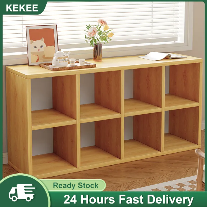 KEKEE-Bookshelf Rak Buku Storage Rack Wooden Multipurpose Rack Display Cabinet Living Room Utility Shelf DIY Kabinet Buku 书架置物架