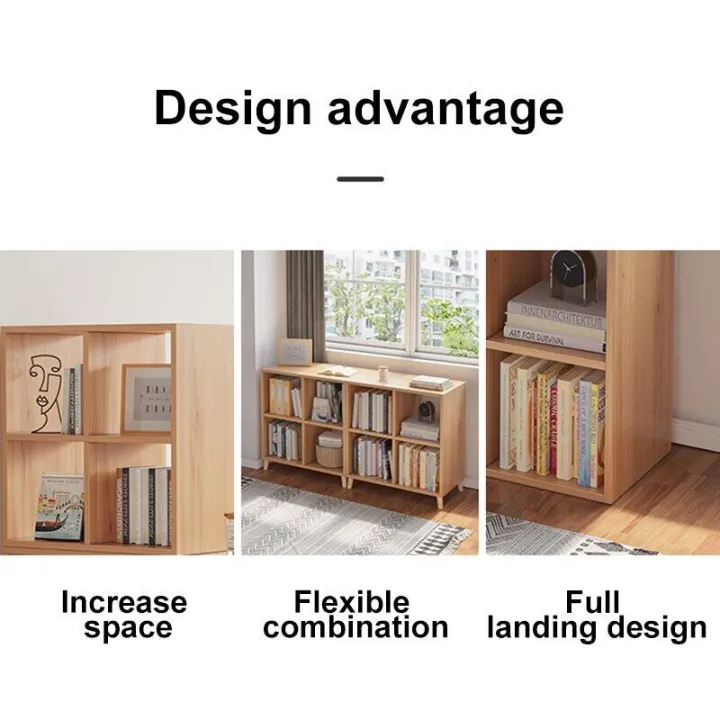 KEKEE-Bookshelf Rak Buku Storage Rack Wooden Multipurpose Rack Display Cabinet Living Room Utility Shelf DIY Kabinet Buku 书架置物架