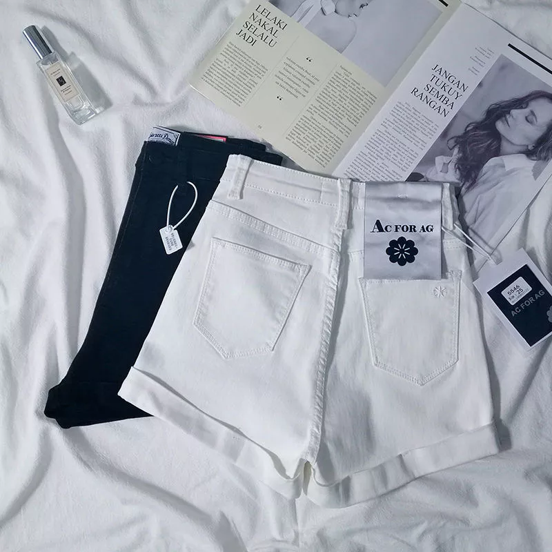 2020 Korean Kim Hyun Summer Loose Flanging Women Wide Leg Denim