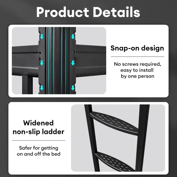 GOLD Bunk Bed Frame Double Layered Overweight Bed Loft Bed Elevated Bunk Bed Bear 500kg Bunk Bed Space Saving Metal Bed Frame Single frame上下铺