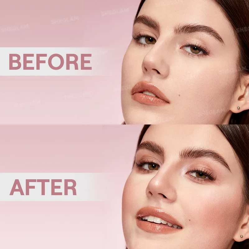 SHEGLAM 2 In 1 Fine Line Nose Contour & Highlighter Pen Non-Greasy 4 Colors Face Bronzer Pen Makeup