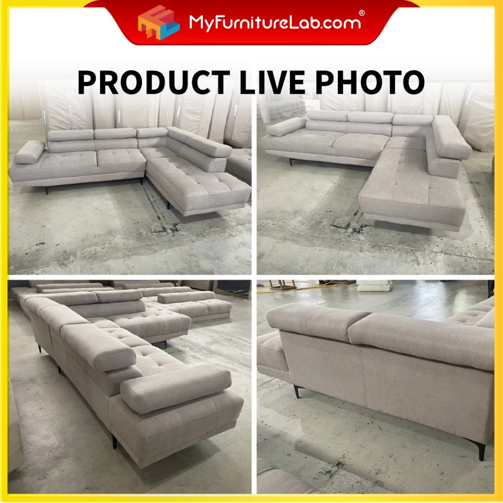 MONROE Sofa Ruang Tamu Sofa Murah Sofa 3 Duduk L Shape Sofa 3 Seater Sofa