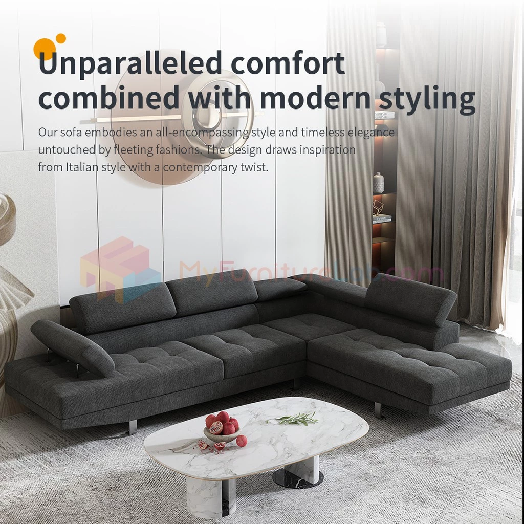 MONROE Sofa Ruang Tamu Sofa Murah Sofa 3 Duduk L Shape Sofa 3 Seater Sofa