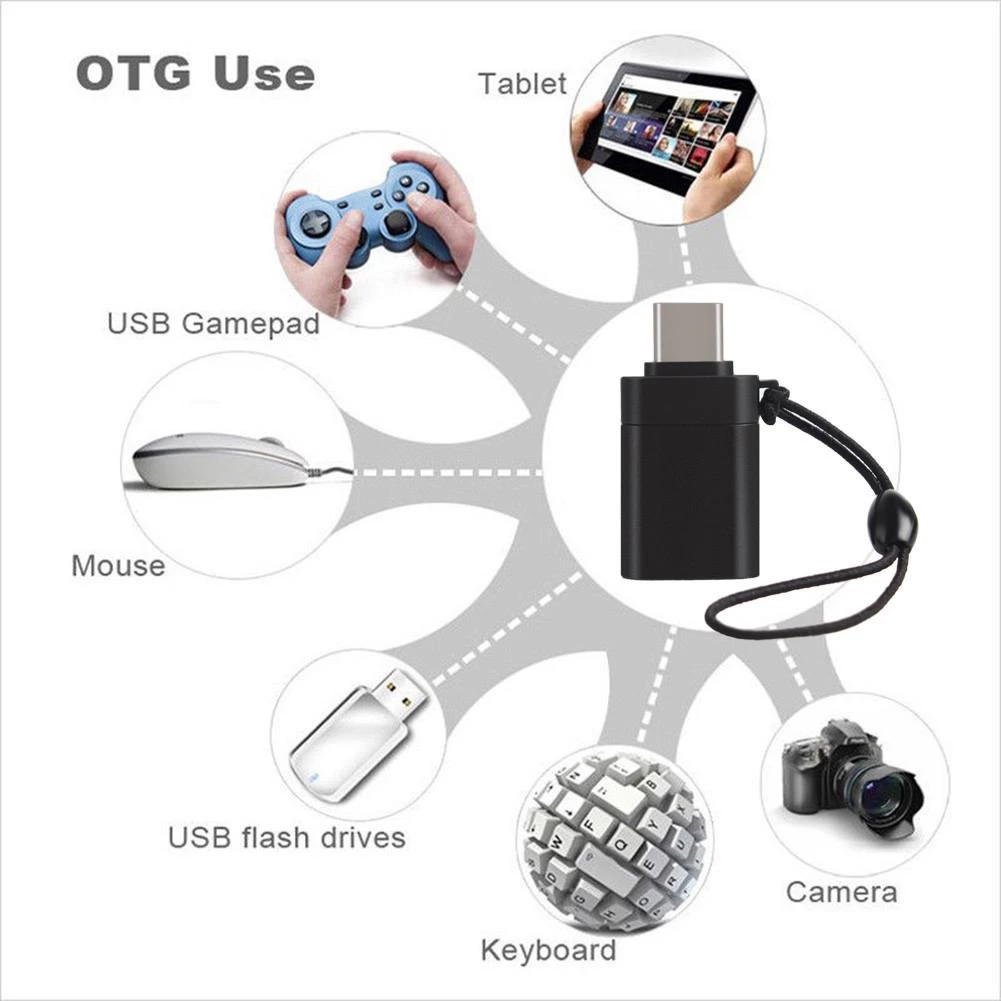 Type C USB C 3.1 Male To USB Female OTG Data Sync Adapter Converter Cable