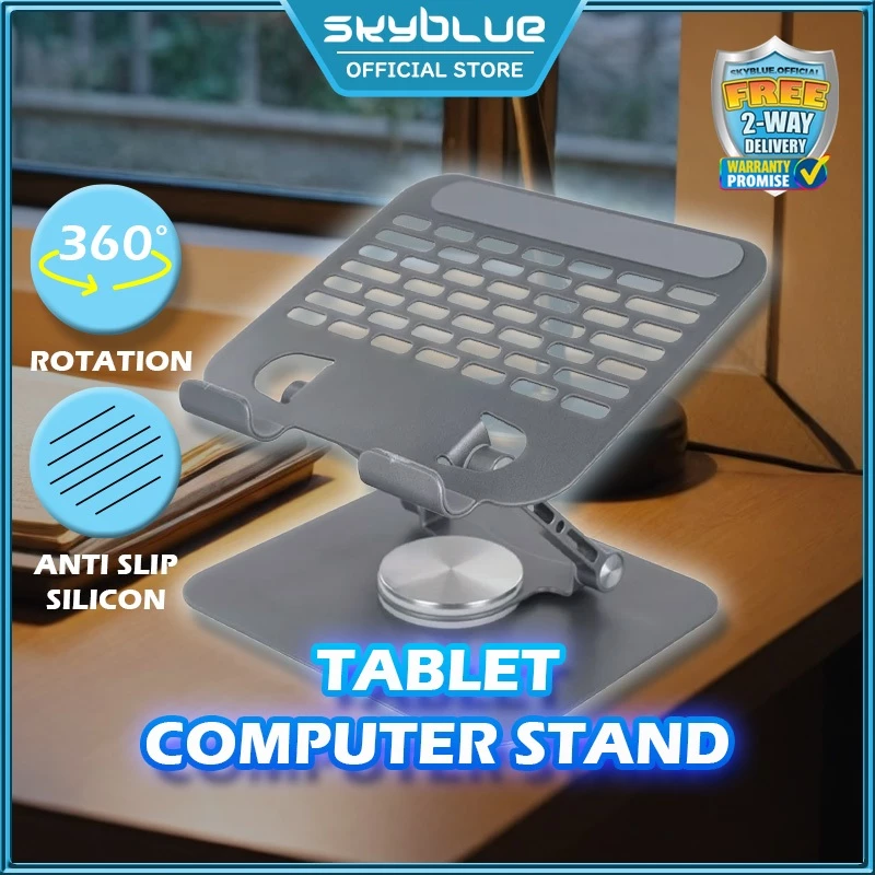 Premium Metal Stand 360° Rotating Tablet Metal Phone Holder Adjustable Bracket Laptop Desktop Phone Stand