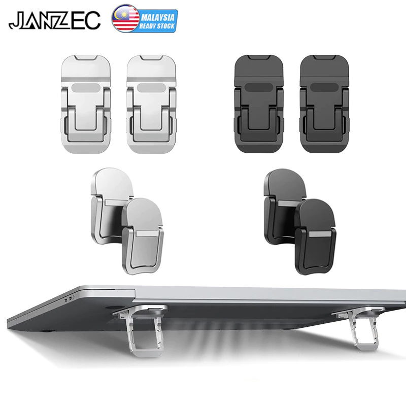 MY Stock】Mini Alloy Laptop Stand Adjustable Notebook Cooling Stand Portable Laptop Bolster Universal Foldable Laptop Metal