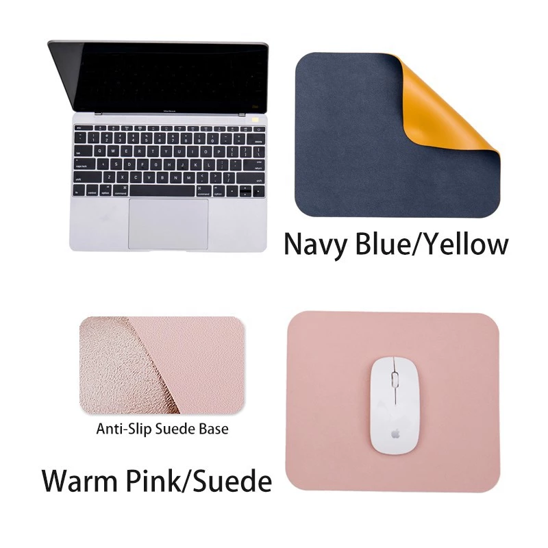 LEATHER MOUSE PAD Dual Side Stitched Waterproof Office & Home Leather Pad