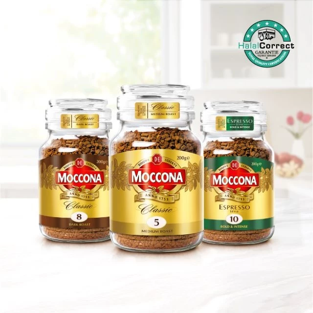 (Bundle of 3) MOCCONA Freeze Dried Instant Coffee Jar, 200g (HALAL)