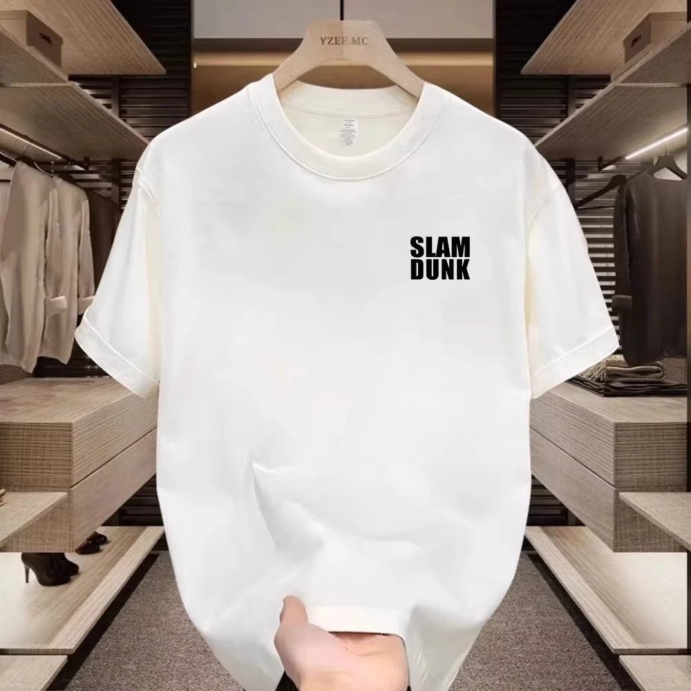 T-shirt Lelaki Kapas Lembut Lebar, Motif Kartun Hisashi Mitsui Slam Dunk Gaya Anime