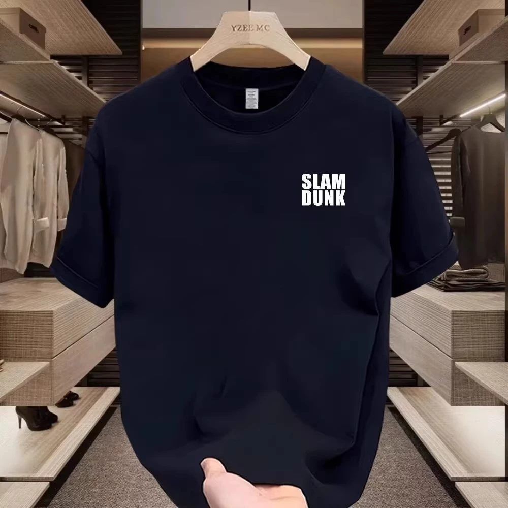 T-shirt Lelaki Kapas Lembut Lebar, Motif Kartun Hisashi Mitsui Slam Dunk Gaya Anime