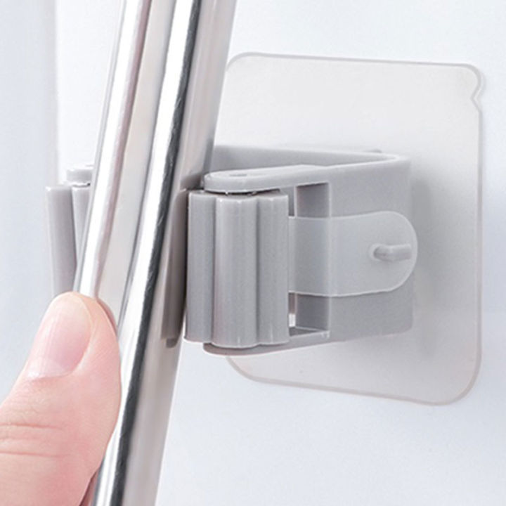 Mop Clip Wall Mounted Organizer Holder Brush Broom Hanger Storage Household Rack Kitchen Bathroom Storage Hook