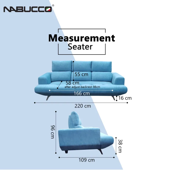 Nabucco N6637 Jellyy Push Back 3 Seater Sofa