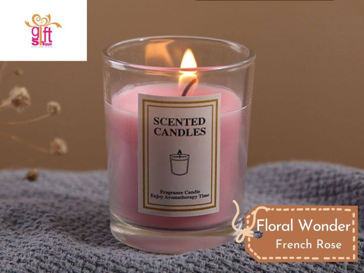 Scented Candles Door Gift Set Aromatherapy Candle Fragrance Soy Wax Essential Oil Candle Wangi Lilin soywax