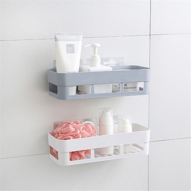 Polocat Adhesive Wall Storage Bathroom Rack,Bathroom Organizer Accessories,Seamless Wall-Mounted Toilet Shelves