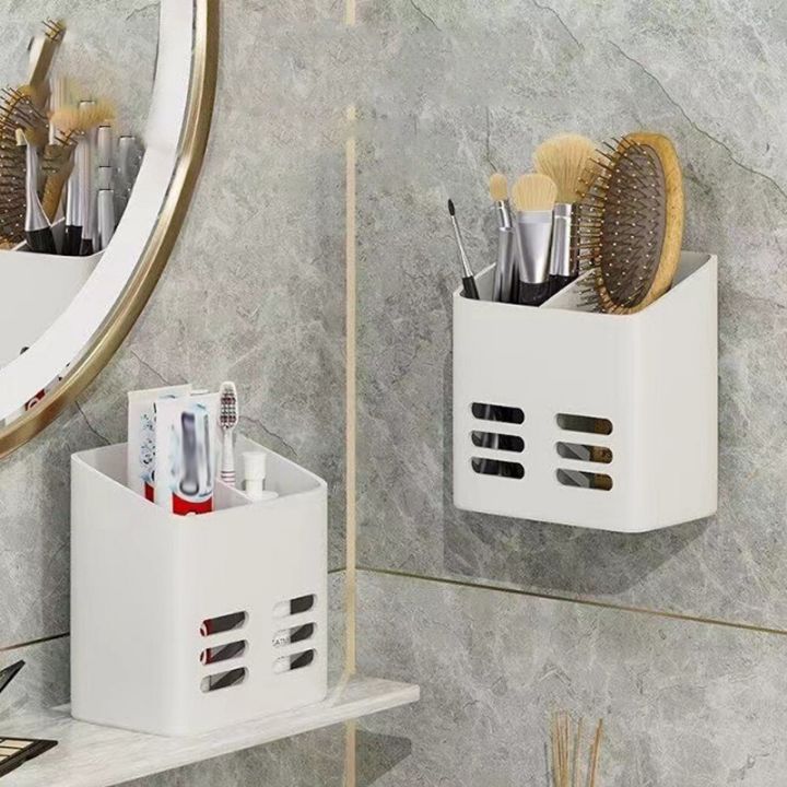 YESPERY Bathroom Shelf Makeup Storage Basket Punch Free Toiletries Shelves Wall Mount Comb Skin Care Product Rack Bathroom Accessories