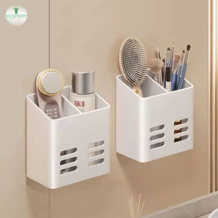 YESPERY Bathroom Shelf Makeup Storage Basket Punch Free Toiletries Shelves Wall Mount Comb Skin Care Product Rack Bathroom Accessories
