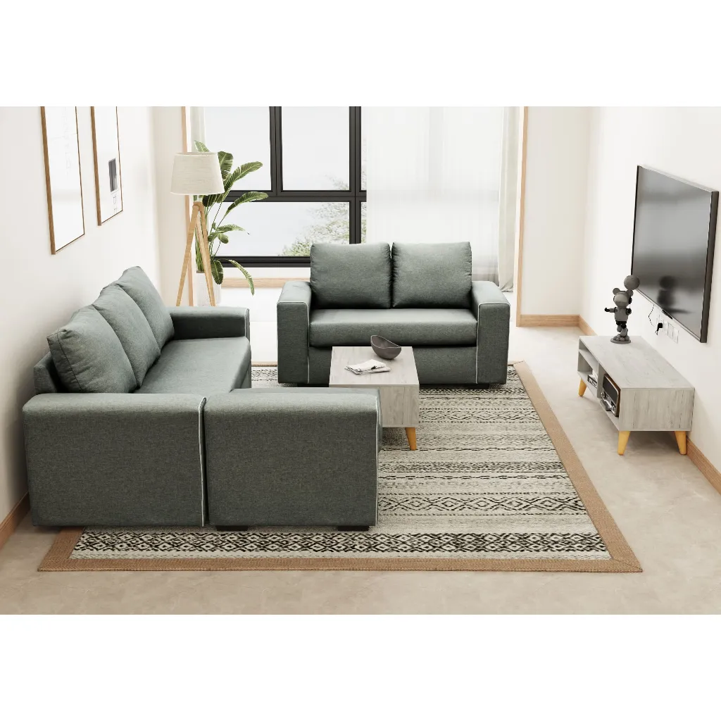 Set 4 Seater With Stool Sofa Seater Living Room