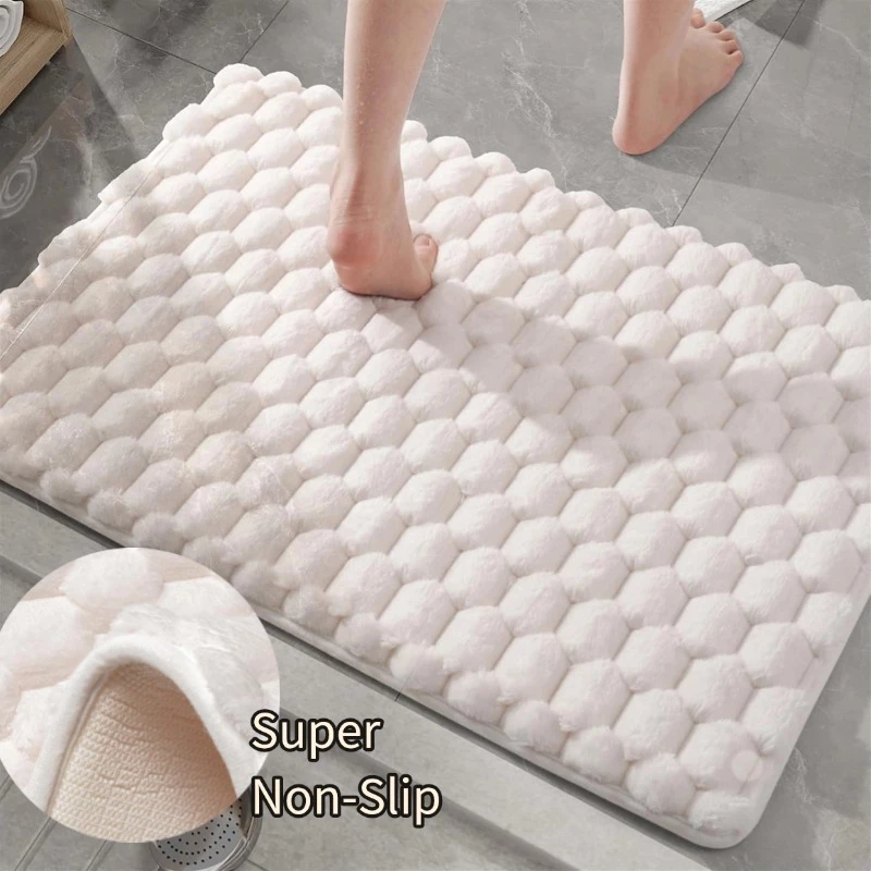SEVENWOOD Anti Slip Mat Bathroom Mat Floor Mat Karpet Dapur Kitchen Mat Soft Flannel Absorbent Carpet Rug For Toilet地垫