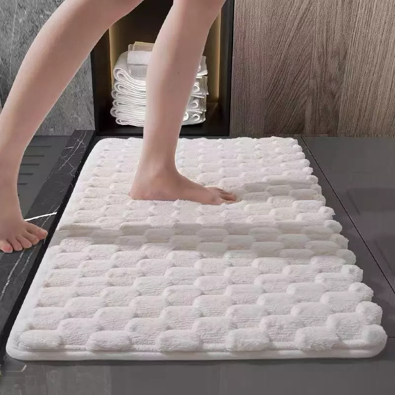 SEVENWOOD Anti Slip Mat Bathroom Mat Floor Mat Karpet Dapur Kitchen Mat Soft Flannel Absorbent Carpet Rug For Toilet地垫