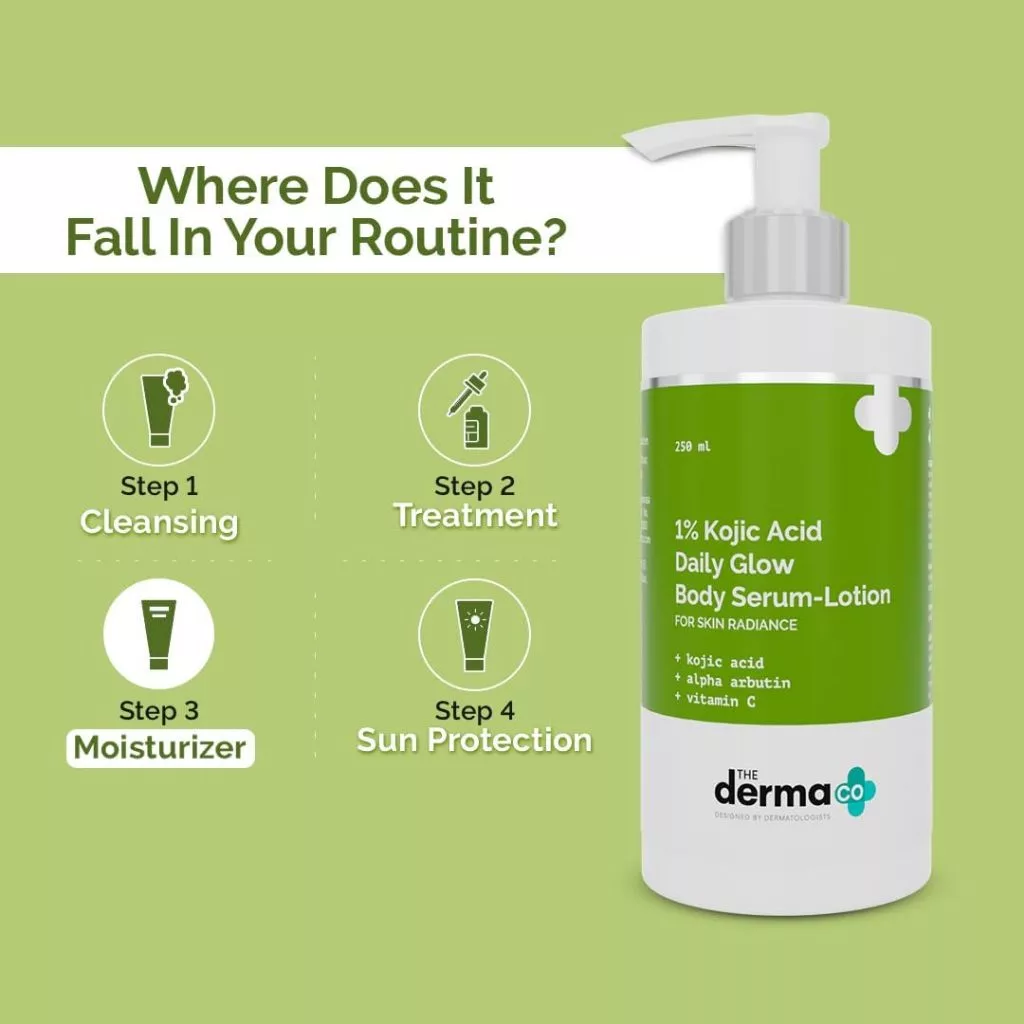 The Derma Co 1% Kojic Acid Daily Glow Body Serum Lotion - 250ml