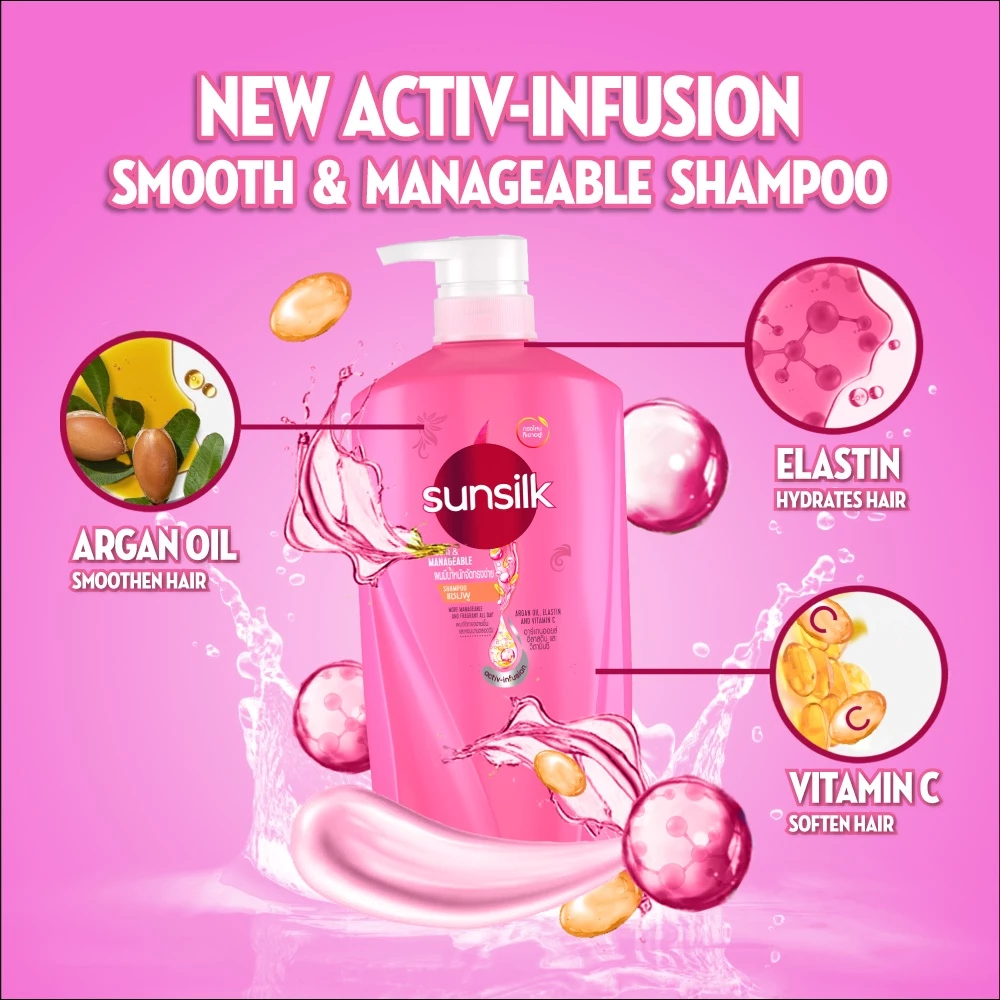 [Bundle of 4] Sunsilk Smooth and Manageable Shampoo 625ml